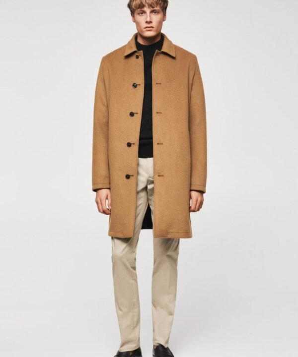 Reversible wool trench
